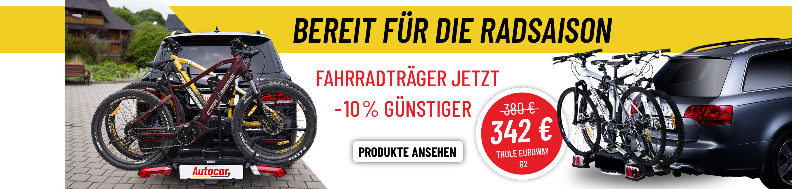 Fahrradträger für die Anhängerkupplung 